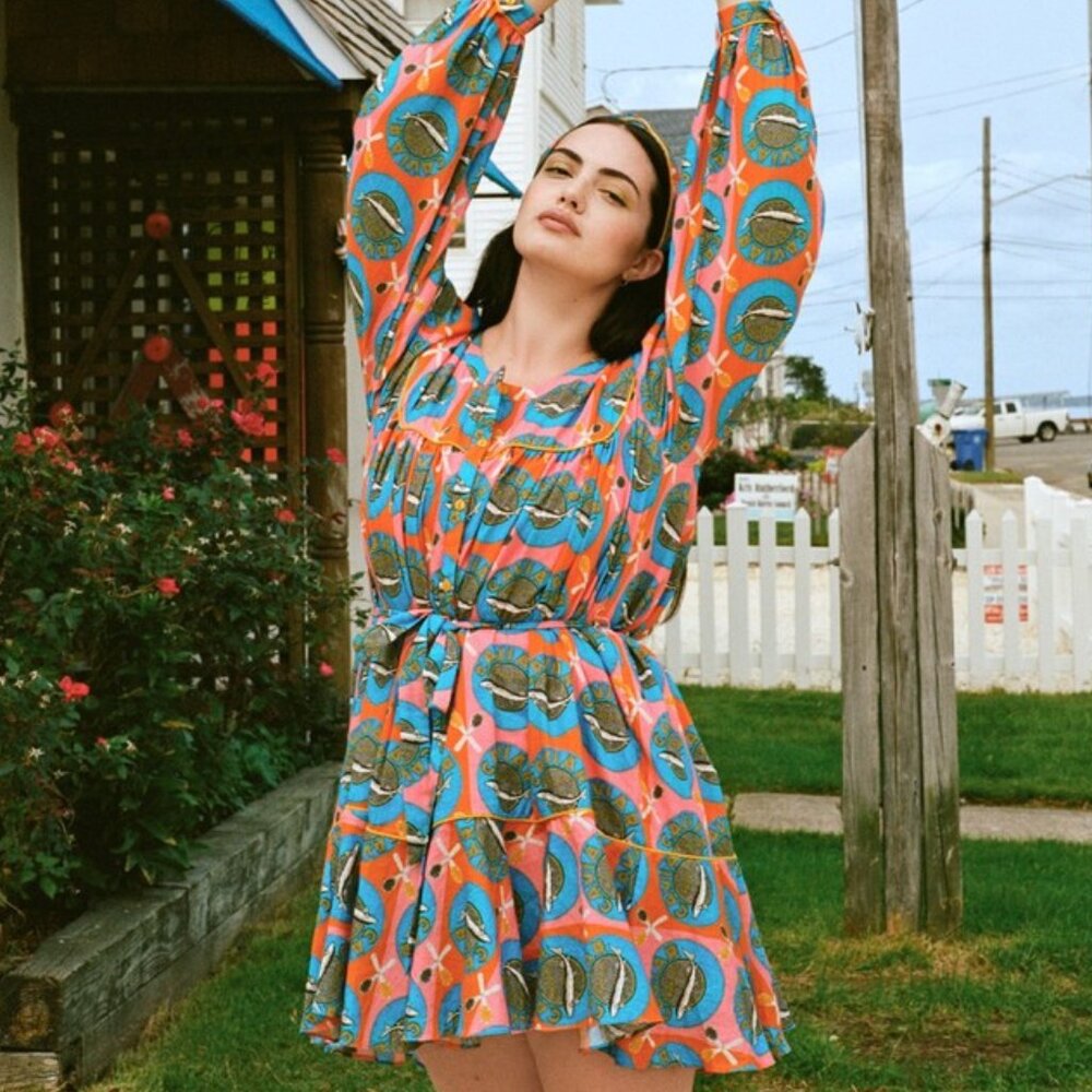 Rachel Antonoff Claudia Dress in Caviar Stripe Print